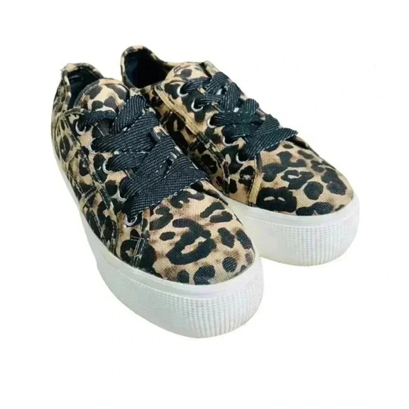 Steve Madden Shoes - Steve Madden Leopard Print Platform Shoes Sneakers Sz 9